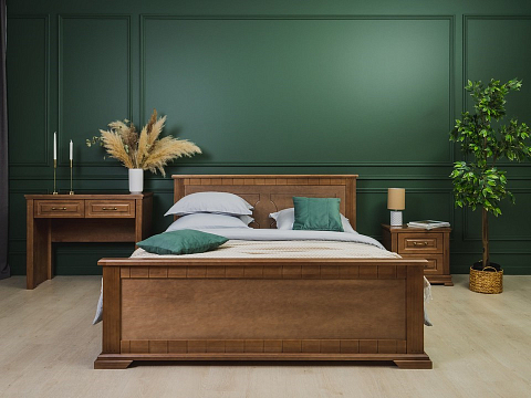 Кровать 160х220 Milena-М - Модель из маcсива. Изголовье украшено декоративной резкой.