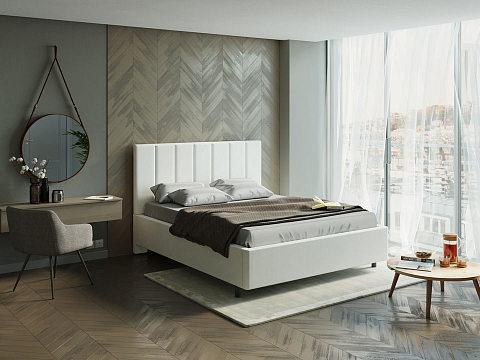 Кровать 200х220 Oktava - Кровать в лаконичном дизайне в обивке из мебельной ткани или экокожи.