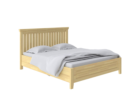 Двуспальная кровать Olivia - Кровать из массива с контрастной декоративной планкой.